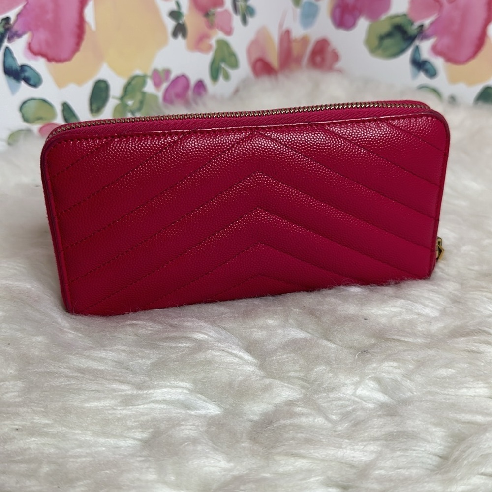 Authentic Ysl Round Zipped Long Wallet - image 5